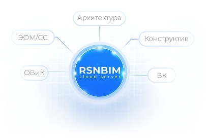 RSNBIM облачный сервис - Архитектура, ЗОМ/СС, ОВиК, Конструктив, ВК